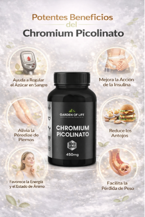 CHROMIUM PICOLINATO 450MG GARDEN OF LIFE